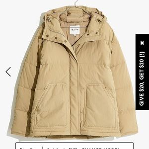 Madewell Holland Quilted Puffer Parka IN VIOLET // Size XL